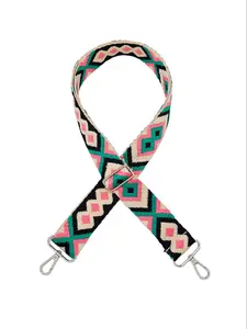 Boho Style Wide Bag Strap, Vintage Style Ethnic Patterns Bag Strap, Casual Adjustable Bag Strap for Women & Men, Fashion Bag Accessories