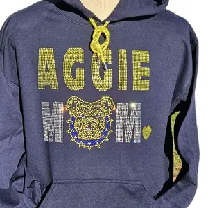 North Carolina Agricultural and Technical State University Logo Hoodie Rhinestone