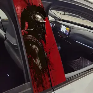 Spartan Warrior Pattern Car B-pillars Sticker, Self-adhesive Car Decal, Automobile Decals, Universal Car Exterior Decoration Accessories for Car Body B-pillars & Doors