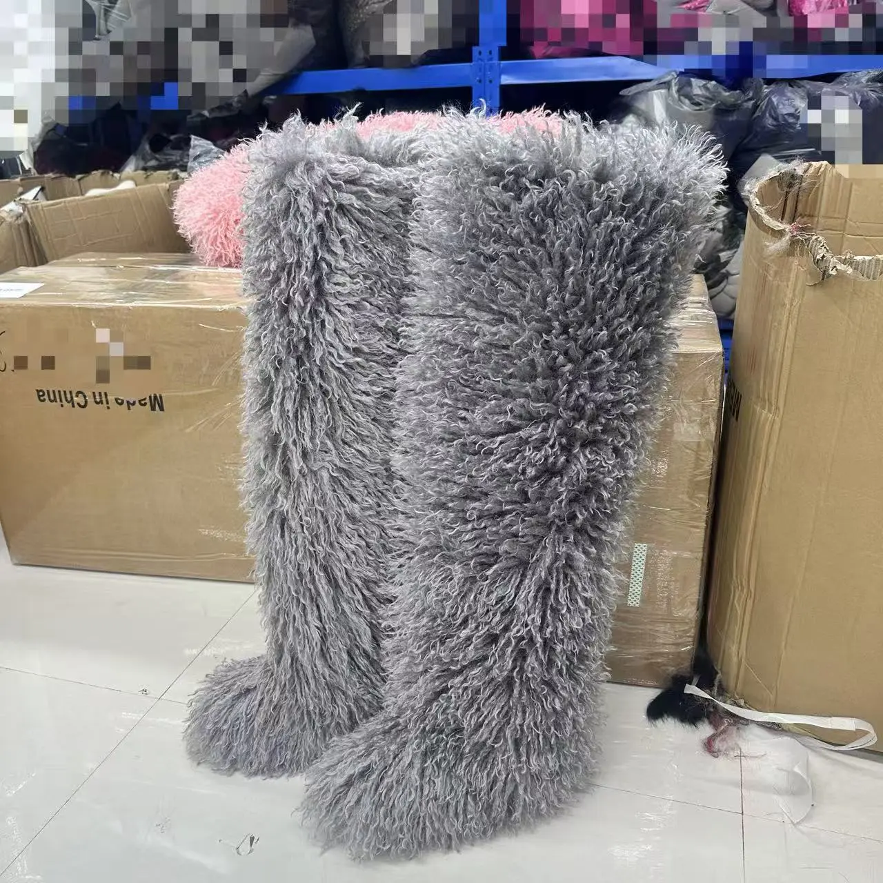 72cm imitation Tan sheep gray