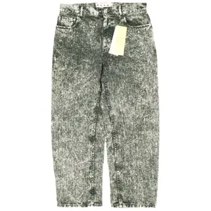 Pre-owned MARNI Denim Small Leather Goods Marble Dyed Wide Leg Jeans