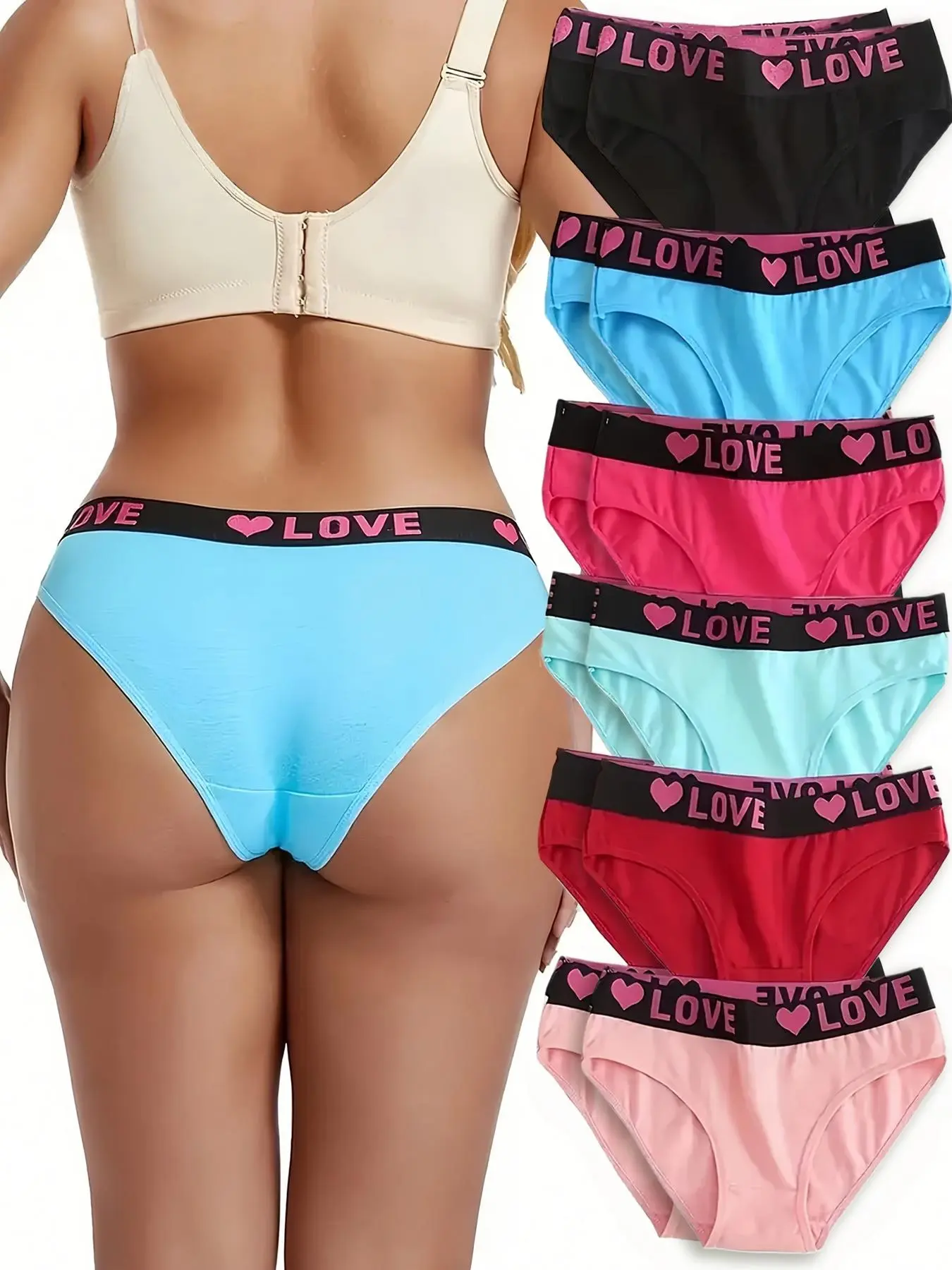 Women's 12pcs Athletic Seamless Cotton Hipster Bikinis - Solid & Print, Soft Breathable Underwear for Casual Sports, Sportswear