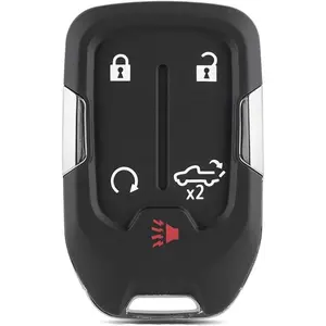 Smart Key Fob Cover Replacement 5 Buttons for 2019 2020 2021 2022 2023 2024 GMC Sierra Chevy Silverado 1500 2500 3500 HYQ1EA HYQ1ES