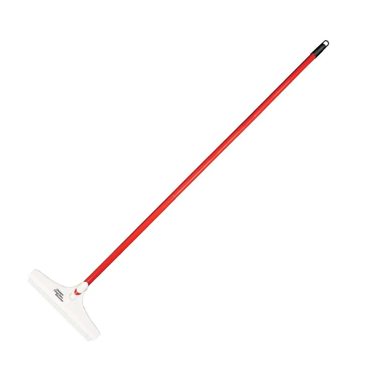 Roberts 70-127-3 12 in. Carpet Rake & Groomer with 51 in. Handle, White & Red