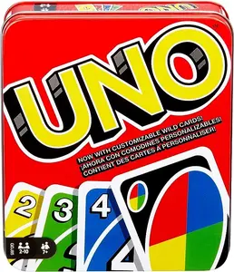 UNO Card Game for Family Night, Travel Game & Gift for Kids in a Collectible Storage Tin for 2-10 Players
