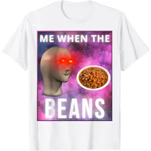 Funny Beans Meme white T-Shirt