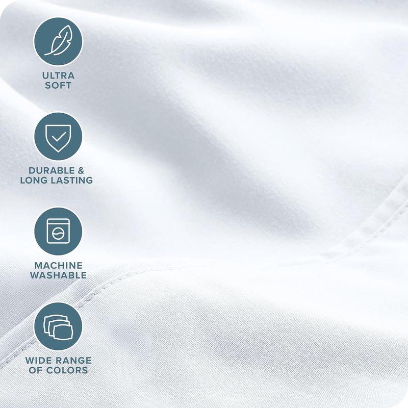 Hotel Luxury Queen Sheet Set, Extra Soft - 6 Piece Set - Deep Pockets - - Cooling & Breathable - Wrinkle, Fade, Stain Resistant - Includes 4 Pillowcases (Queen, White)