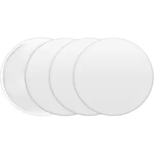 White Door Stoppers for Wall – Self Adhesive Door Knob Wall Protector, Door Slam Stopper, Door Handle Bumper Guard (Large -3.1" (4 Pack))