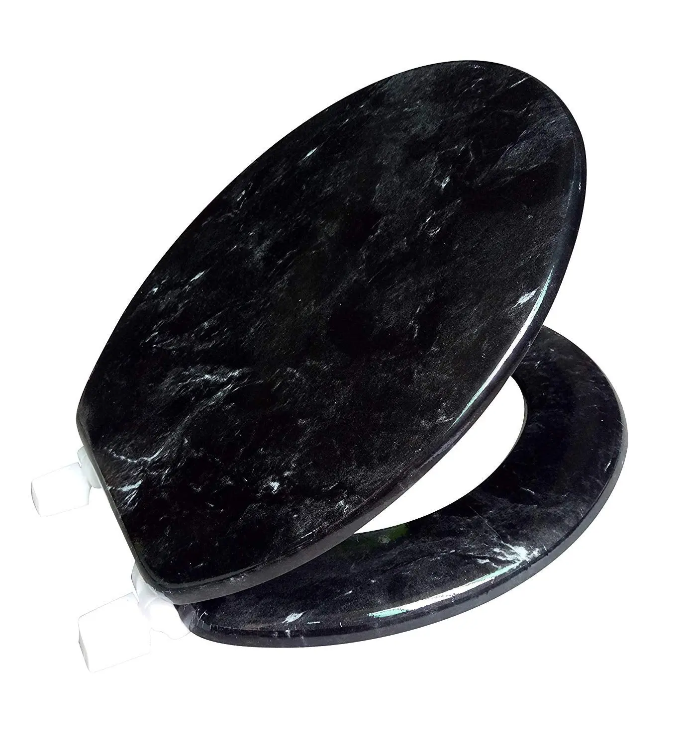 J&V Textiles Round Toilet Seat With Easy Clean & Change Hinge, Toilet Accessories Cover
