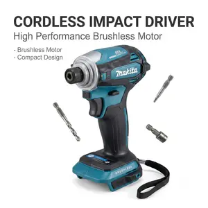 Makita DTD172 18V Brushless Cordless Impact Driver Hex Shank Fastening Tool For Furniture Assembly Electrical Fitting And Interior Decoration Four Speed Shift LED Pre-light System Compact Body And Stable Torque Output Performance wrench power piece car