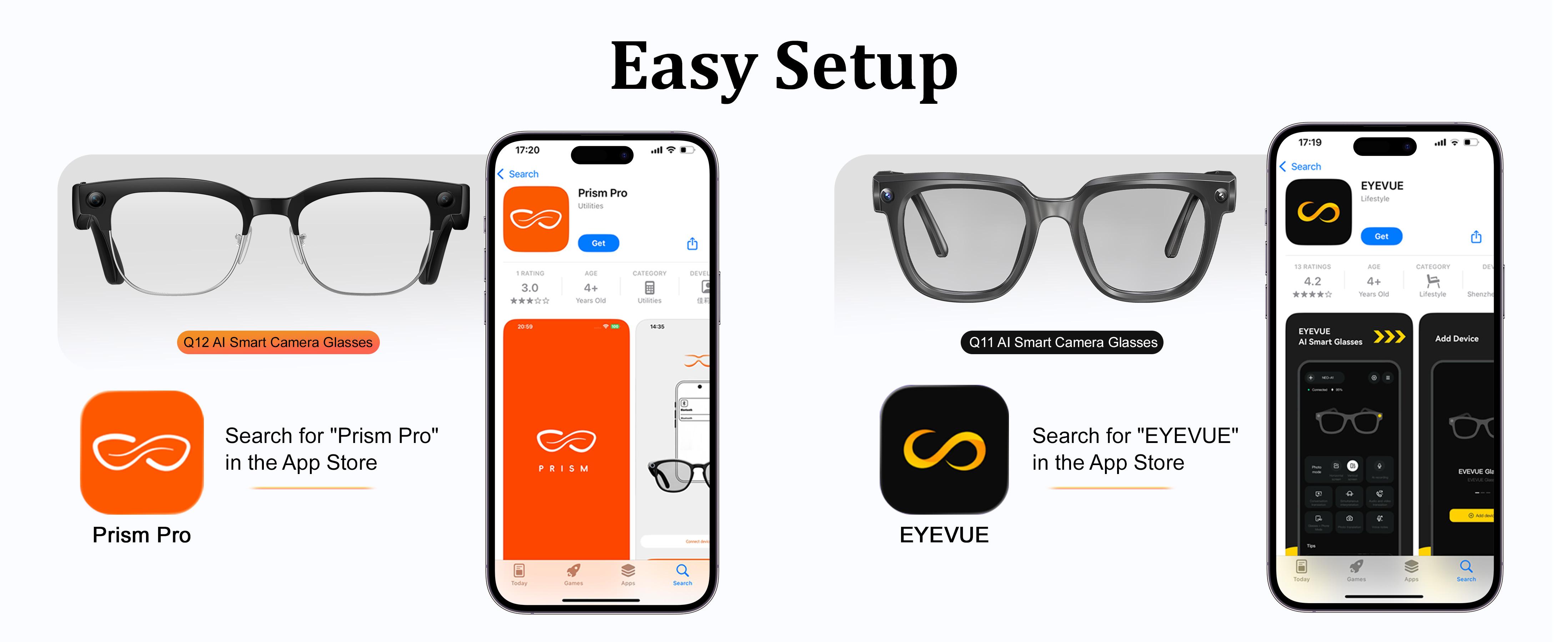 LUSBY Classic Smart Glasses - New Q12 Upgraded & Q11 AI Model, 8MP Photo/Video Recording, 160+ Languages Real-Time Translation, Photochromic UV400 Lenses, Bluetooth Wireless, Magnetic, Rechargeable Batteries, Hands-Free Business & Travel Wearable