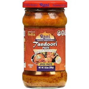 Rani Tandoori Paste (No Colors) 10.5oz (300g) Glass Jar ~ For Tandoori Chicken, Chicken Tikka, Paneer Tikka | All Natural | NON-GMO | Vegan | Gluten Free | Indian Origin, Cooking Spice Paste