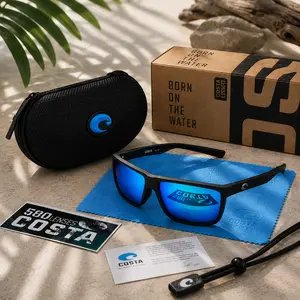 Costa Del Mar Polarized Sunglasses | 580G Blue Mirror Lenses for Fishing & Outdoors