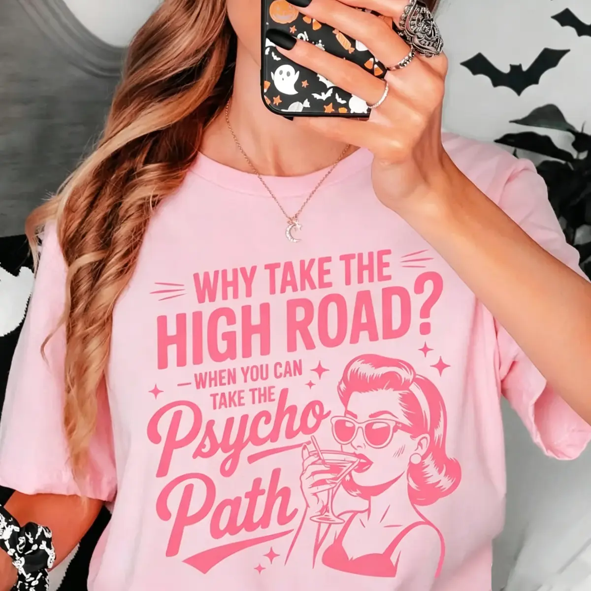 Why Take The High Road When You Can Take The Psycho Path Shirt Sarcastic Quote Tee Shirts Funny Psychopath T-shirt Hot Mess Humor TShirt