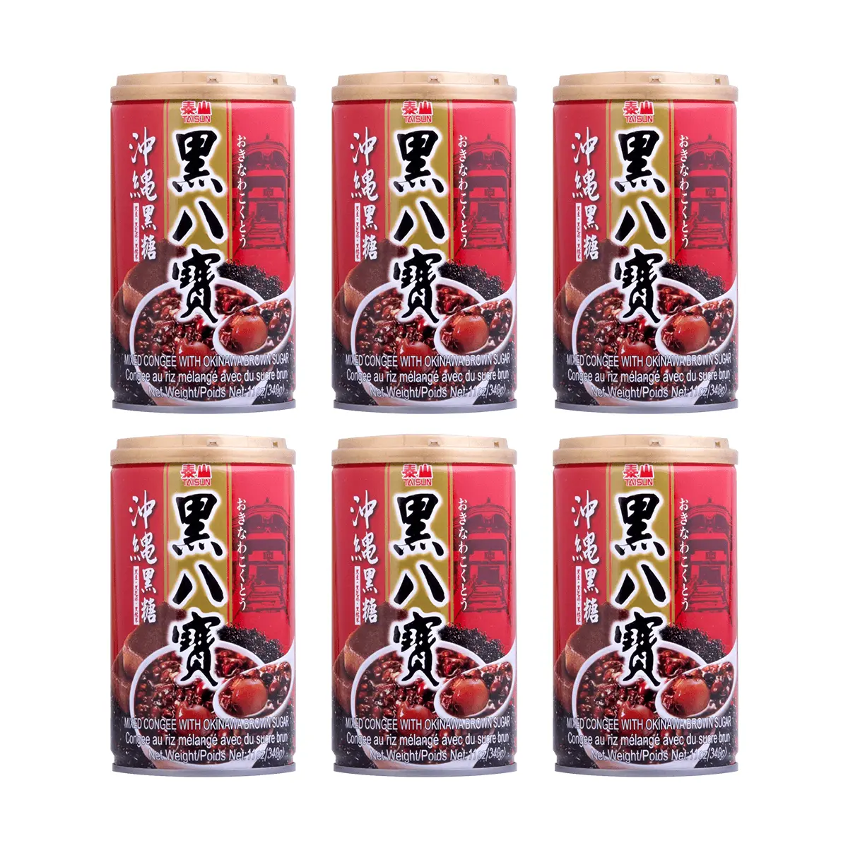 TAISUN Taiwan Black Eight Treasure Congee 340g Cans - 6 Pack Value Bundle