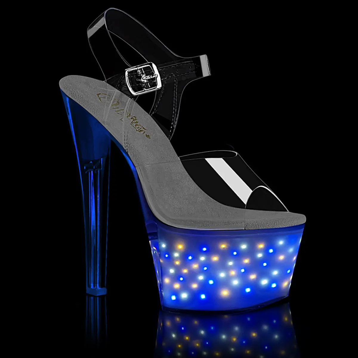 7 Inch Heel ECHOLITE-708 Clear White LED