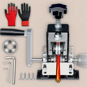 Manual Wire Stripping Machine Gauge Wire 0.06-1 inches,Scrapping Copper Wire Peeler Machine,Drill Powered Hand Crank Wire Stripper Tool for Scrap Copper Recycling