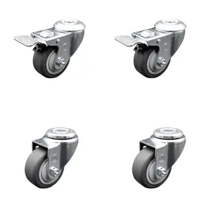 Service Caster FES-SCC-BHTTL20S314-TPRB-2-S-2 491932 Festool 3 in. Caster Set - Light Duty Replacement Thermoplastic Rubber Wheel