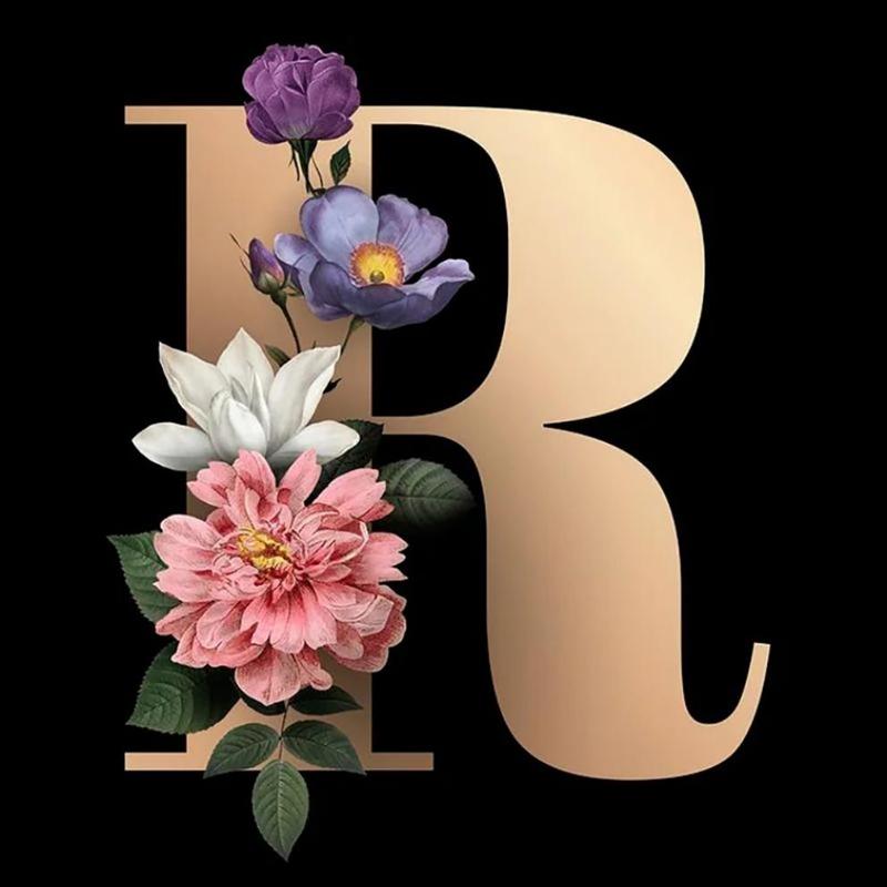 Letter R Pattern DIY Rhinestones Painting Without Frame, DIY - TikTok Shop