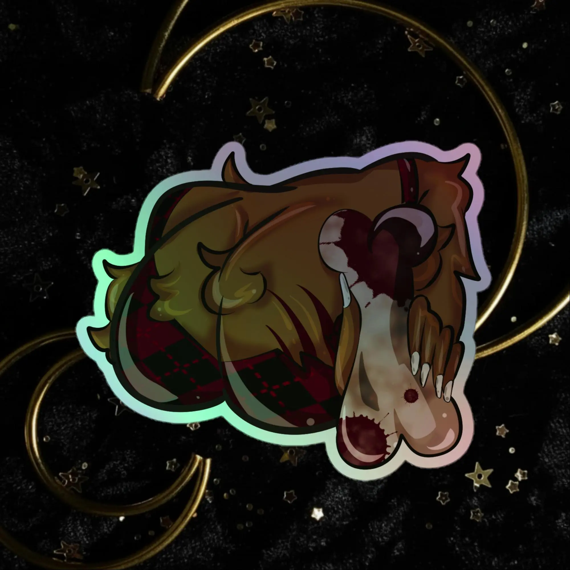 Werewolf Boobs Holographic stickers