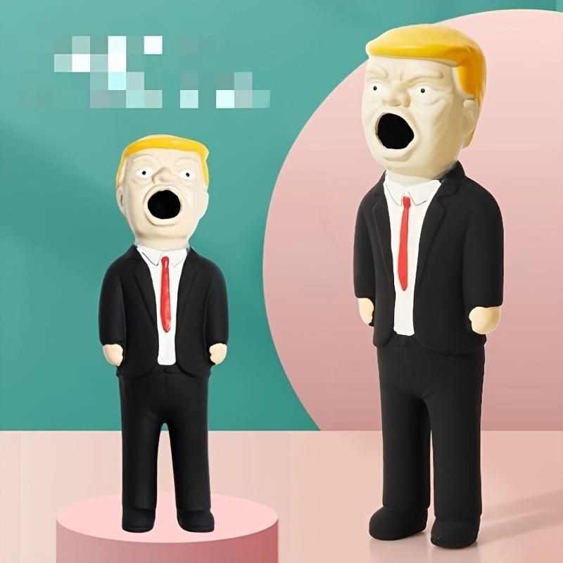 Latex Trump Stress Relief Doll, Large Size, Squeeze Sound, Novelty Figurine, Chew Toy for Dogs, Fun Anxiety Toy