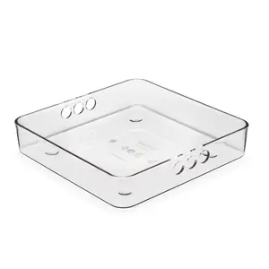 Yumbox Chop Chop - Food Grade Clear Serving Tray - Square