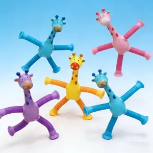 Classroom Prize Giraffe Toy, Unisex Holiday Gift, Non-Luminous Stretch Toy, Suction Cup Toy, Stress Relief Toy, Trendy Cartoon Toy