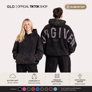 GLO Kingdom Essential Hoodie | Snow Wash Collection | Oversized Christian Hoodie | Buttery Soft GLO Kingdom Essential Hoodie | Snow Wash Collection | Oversized Christian Hoodie | Buttery Soft