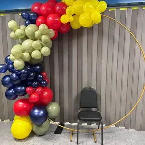7.2FT Large Size Metal Round Balloon Arch kit Decoration, Wedding Birthday Party Gold Metal Circle Decoration, Graduation Decoration Baby Shower Party Photo Background