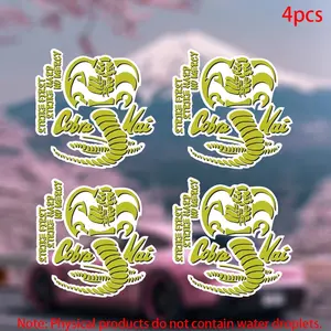 4pcs-Cobra Kai Heart Side Sticker-car stickers for doors, windows, laptops, luggage, furniture and bumpers-durable adhesive vinyl material