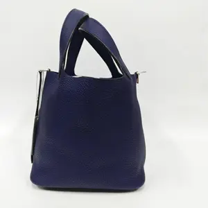 Pre-owned france Clutches & Wristlets Hermès — Picotin (Deep Blue) (SZ H07792)