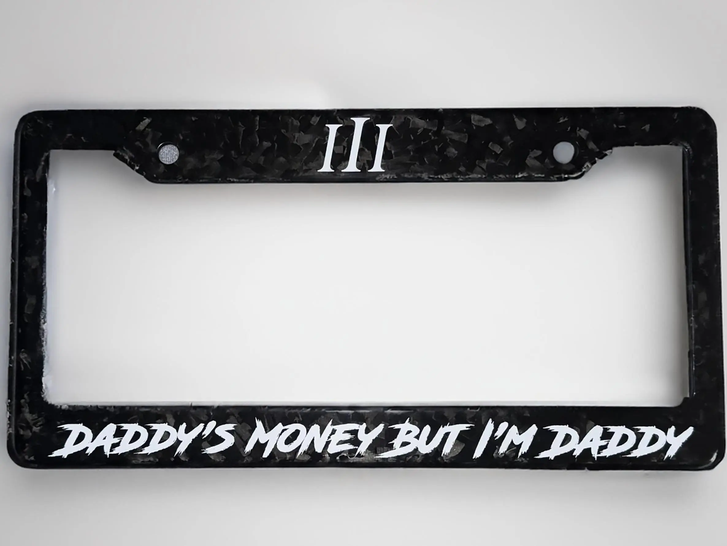 "DADDY'S MONEY" LICENSE PLATE FRAME