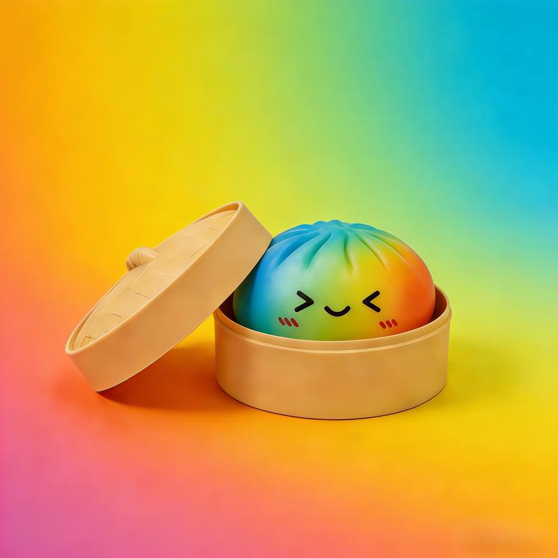 Expressive Big Dumpling Squishy - Mystery Bun Fidget Toy, Soft TPR Material, Stress Relief, Unboxing Surprise,Random Style per Pack.Valentine's Day and Easter gifts, suitable for children to exchange gifts