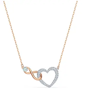 Swarovski Swarovski Infinity Heart Necklace - White - Mixed Metal Finish 5518865