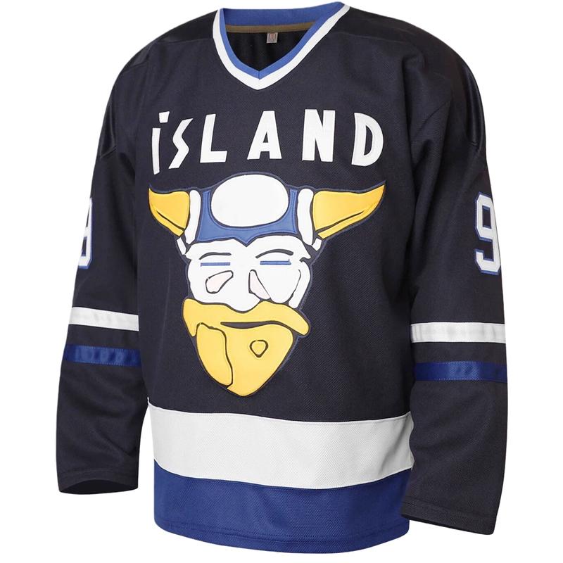 Hockey Jersey All Stitched Sleeveless Quick Dry Mighty Ducks & Gunner Stahl Jerseys Breathable Mesh Fabric Athletic ApparelUglySweater