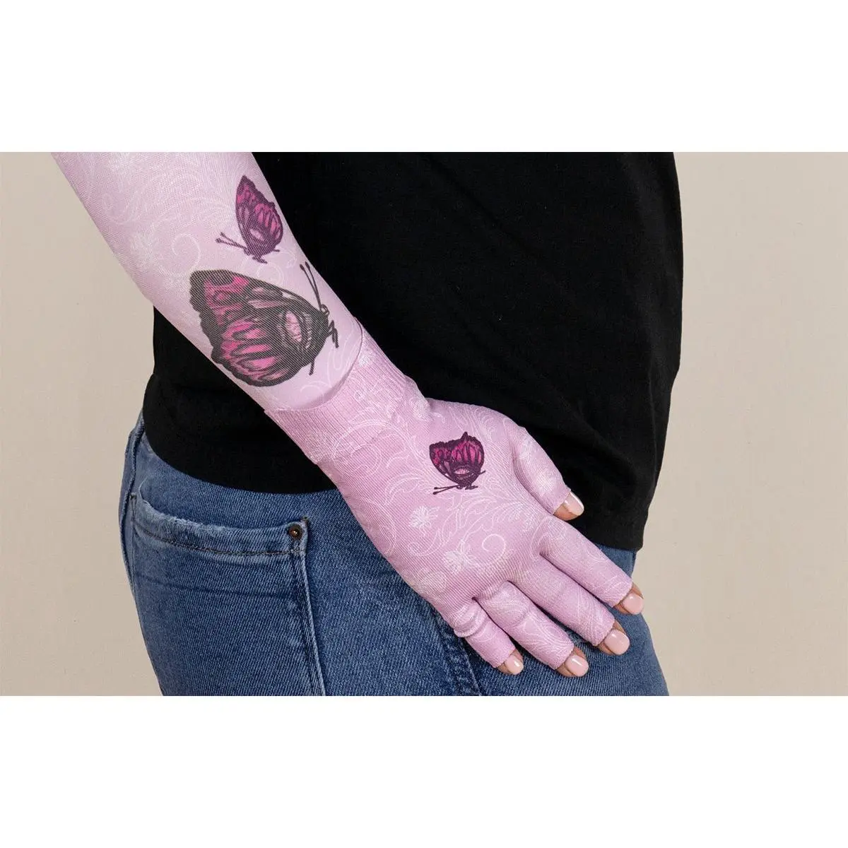 Mariposa Pink Gradient Compression Glove