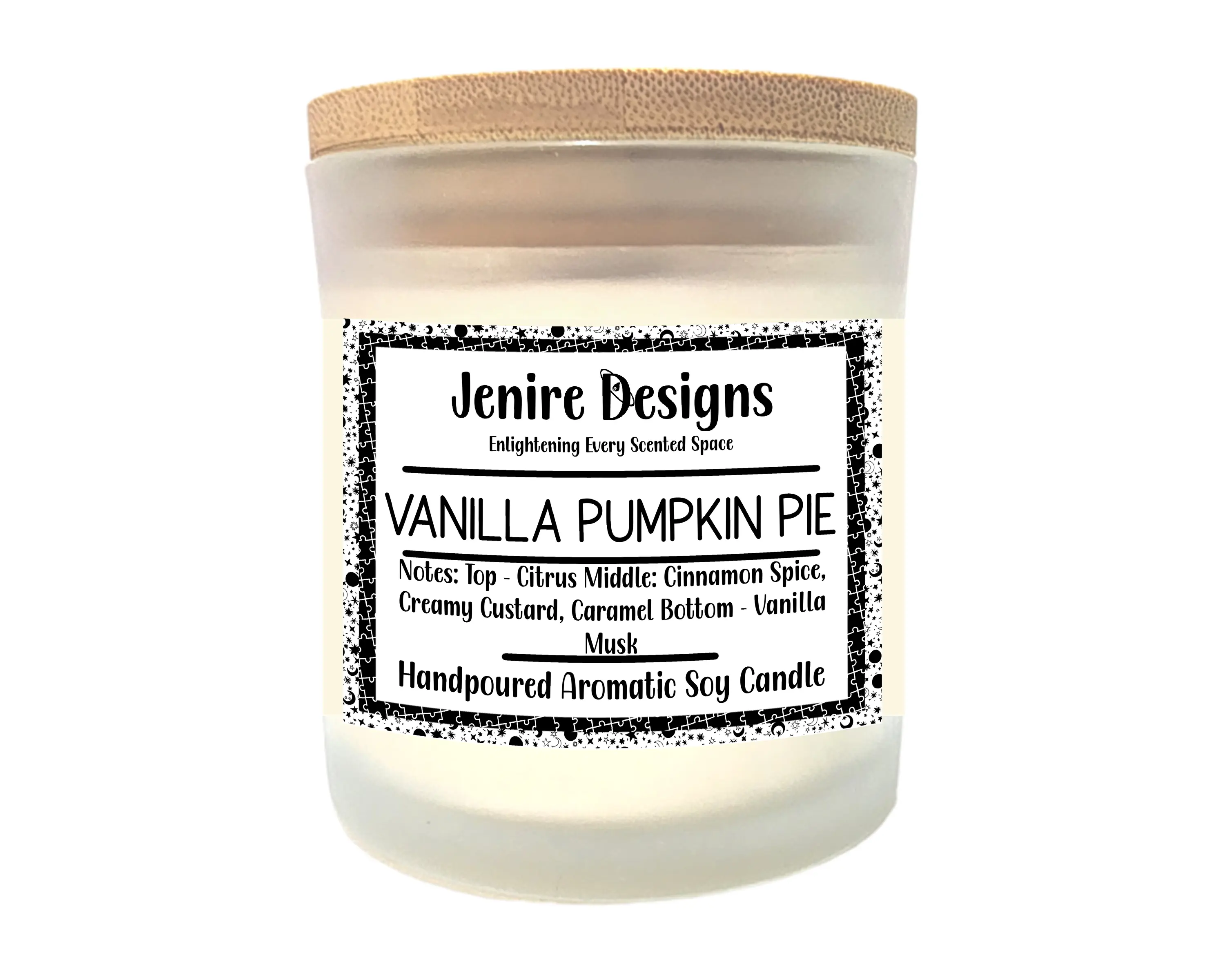 Vanilla Pumpkin Pie Soy Candle (8 oz) – Bakery-Fresh Pumpkin & Cinnamon with Crackling Wood Wick