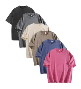 Vintage Acid Wash Oversized T-Shirt | Heavyweight Cotton Streetwear Tee for Men Women | Unisex Essential