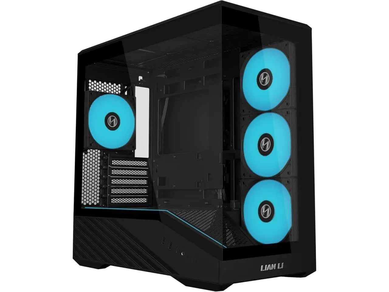 Lian Li VECTOR V100 MINI Micro Form Factor Compact PC Case, Pre-install 4 x 120mm ARGB PWM Fans, Panoramic Tempered Glass, Support Backet-Connect Micro-ATX, 415mm GPU, 360mm Radiator - Black(V100RMIX)