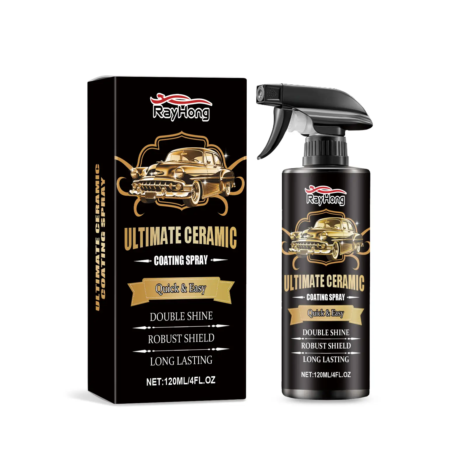 Rayhong Car Quick Coat Spray Car Paint Wax Anti-Stain Brightening Maintenance Coating Agent