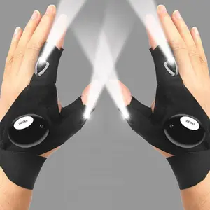 Men’s LED Flashlight Work Gloves 1 Pair | Hands-Free Lighting for Camping Fishing Repair | Gift for Dad Husband