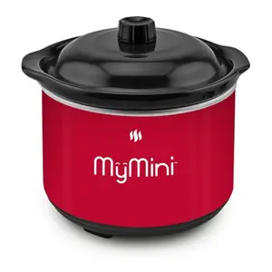 MyMini 20 oz Chocolate Fondue Dipping Pot, 40-Watts, Nonstick Ceramic, Red