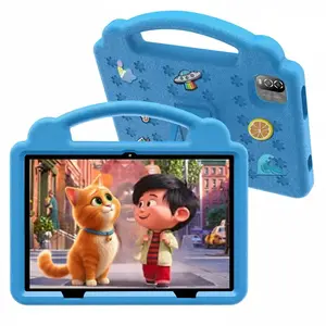 Kids Tablet 10-inch Android OS with Protective EVA Shockproof Case 4GB RAM 64GB ROM WiFi Bluetooth Gift for Children Learning System Quad Core Educational pritom educativa parental control tablet rom tablet