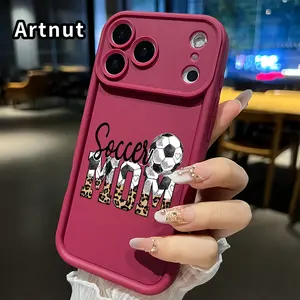 Soccer Mom Spirit Phone Case for iPhone 17 Pro Max 16 Plus 15 14 13 12 11 Air E Shockproof Non Slip Military-Grade Protection Silicone Cover