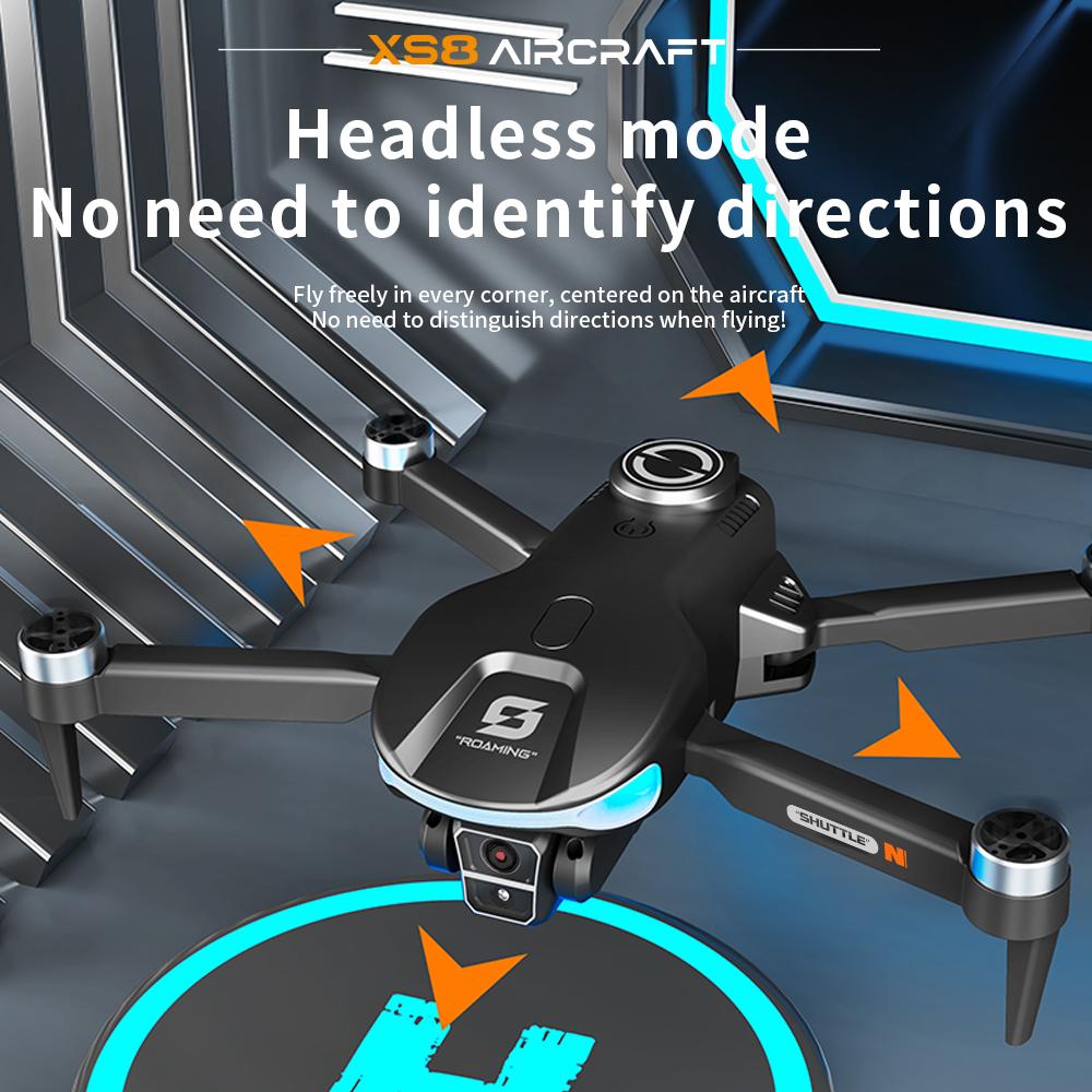 8K  Dual Camera Drone for Beginners, 2000m (6562ft) Long Range, Large Remote Screen & Body LCD Display, Brushless Motor Quadcopter with Optical Flow Stability, 2 Batteries