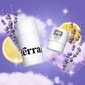 Terra & Self Refillable Natural Deodorant Case + 1 Refill - Sweet Dreams Lavender and Vanilla Scent - Baking Soda Free - Aluminum Free - Gentle Odor Protection