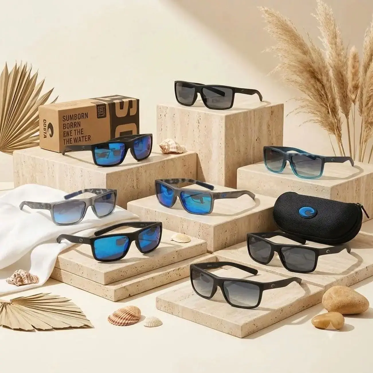 RB2140 Original Wayfarer Sunglasses, Classic Vintage Square Frame Designer Style Eyewear PN8