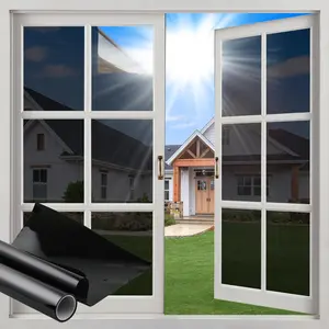 Window Privacy Film, One Way Mirror Reflective Window Film, Heat Control Anti UV Window Tint for Office Home Door, Sun Shade Film