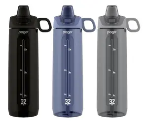 Pogo Tritan Water Bottles Assorted Colors 32 Oz BPA Free Durable and Safe for Daily Hydration Needs