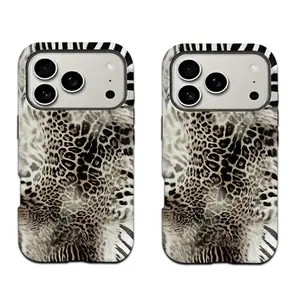 Classic Leopard Print MagSafe Phone Case, 2-in-1 Shockproof Protective Cover For iPhone 17 Pro Max 16 15 Plus 14 13 12 11 Pro Max